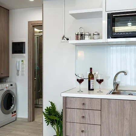 White & Gray Apartment Rethymno
